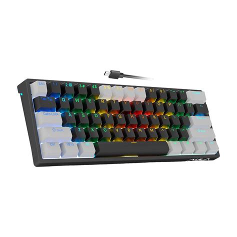 Durable Mechanical Gaming Keyboard Clear Characters Low Noise Ergonomic Hot Swappable Plug And