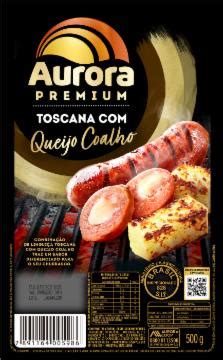 LINGUIÇA TOSCANA AURORA PREMIUM QUEIJO COALHO PACOTE 500G