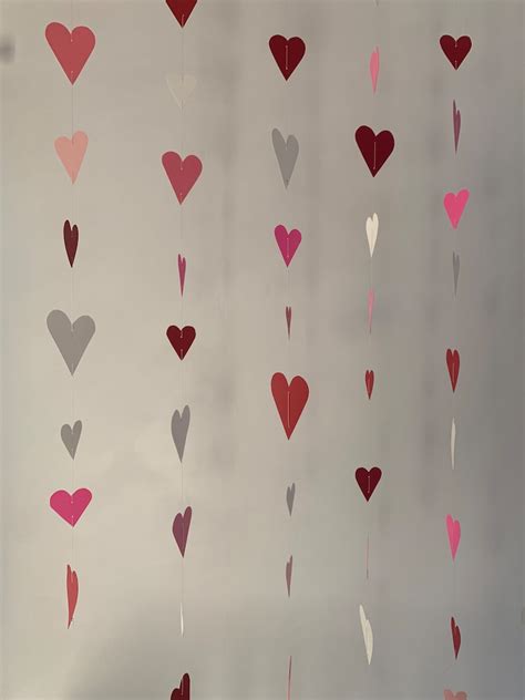 Paper Heart Garland on a String for Decoration or Back Drops - Etsy