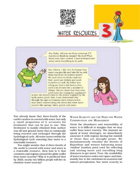 Ncert Book Class 10 Social Science Geography Chapter 3 Water Resources