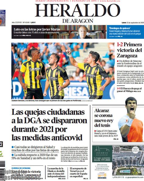 Periodico Heraldo De Aragon 12 9 2022