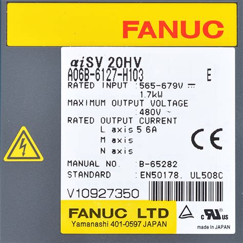 Fanuc Drives A B H Fanuc Aisv Hv Servo Amplifier