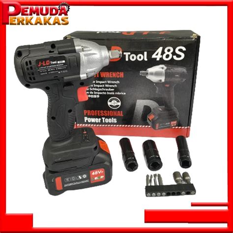 Jual Mesin Impact Baterai Cordless Impact Wrench BRUSHLESS 48S Bor