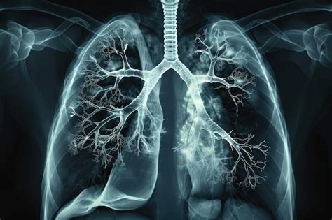 Premium Photo Human Lungs Cancer Caused By Smoking Xray Of The Organ