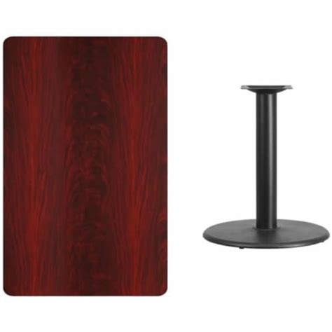 30 X 48 Rectangular Mahogany Laminate Table Top With 24 Round Table Height Base 48x30x31 125