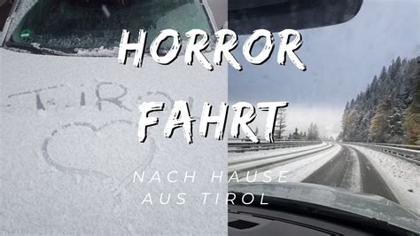 Horror Fahrt nach Deutschland über Tirol Überrascht von Schnee