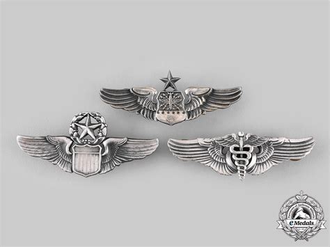 United States Three Air Force Badges Emedals