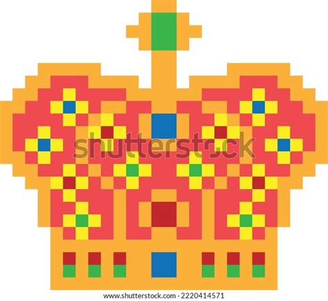 Crown Pixel Art Vector Illustration Stock Vector (Royalty Free ...