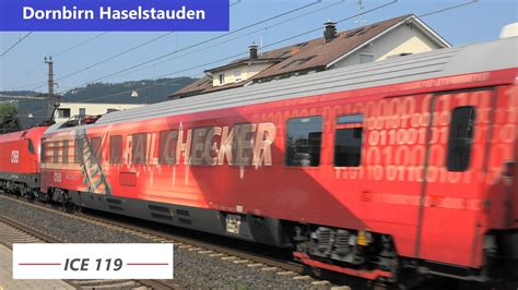 Haselstauden ICE 119 ÖBB Railchecker Güterzüge Dosto Züge VMOBIL