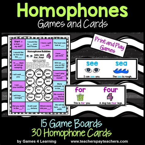 Homophone Games