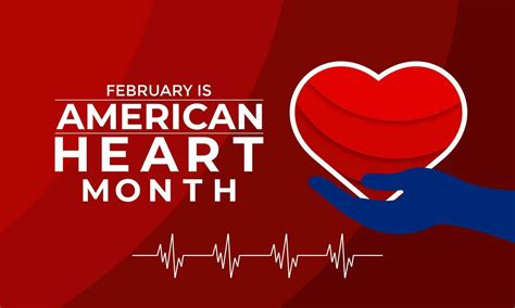 Vector Illustration Of February Is American Heart Monthfor Banner