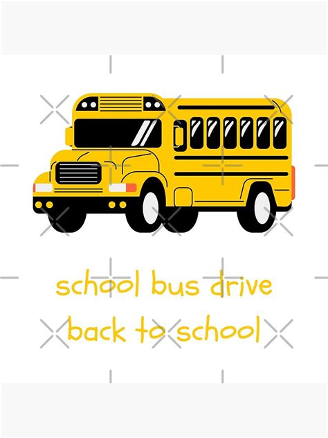 Preppy School Supplies School Bus Drive Back To School Poster For