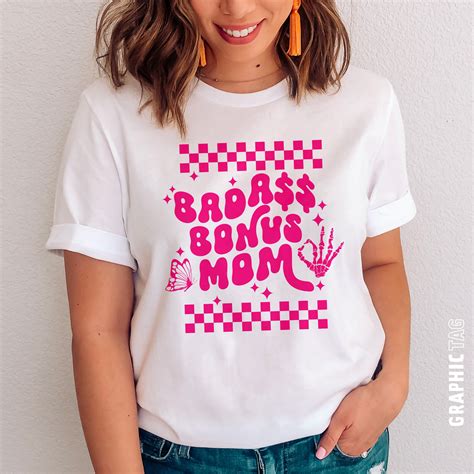 Badass Bonus Mom Hoodie Svg Png Sublimation Cut File Groovy Bonus Mom