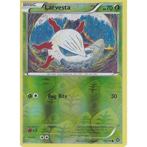 Pokemon Trading Card Game Larvesta Reverse Holo Xy Steam