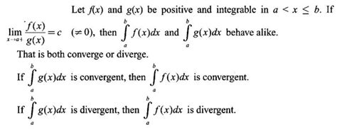 Improper Integrals Theorem Worked Examples Exercise With Answers