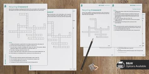 Recycling Crossword L Enseignant A Fait Twinkl