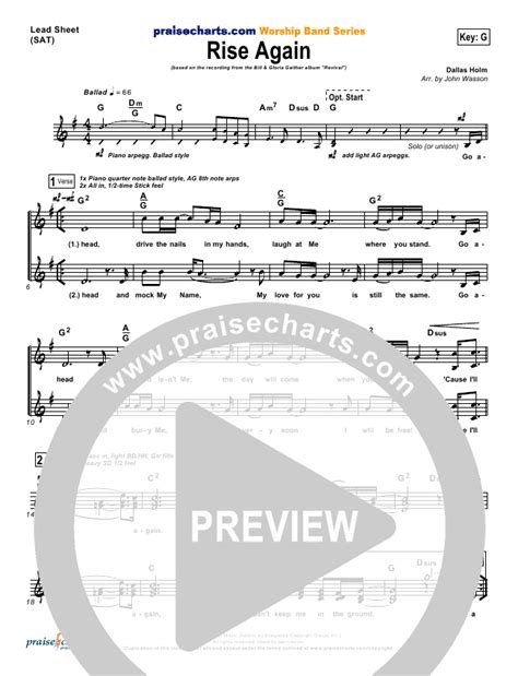 Rise Again Sheet Music PDF (Dallas Holm) - PraiseCharts