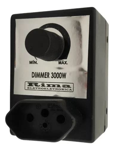 Dimmer Controlador Bivolt Tomada Dimer Preto Rima W V