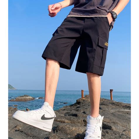 Hot กางเกงขาสน ลำลอง กางเกงเอวยางยด สำหรบผชาย สไมตก กางเกงสแลค Shopee Thailand