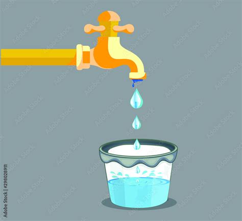 Refreshing Pouring Water Clipart Collection Vector Illustrations For