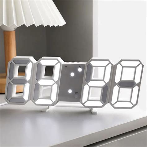 Купить Настольные 3D часы с LED подсветкой (дата, температура) с ...
