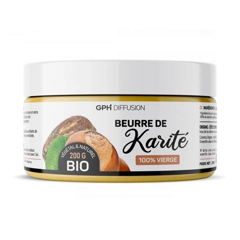 Beurre de Karité BIO 200g Extra Vierge Brut Huiles végétales Beurre