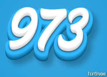 973 Text Effect and Logo Design Number