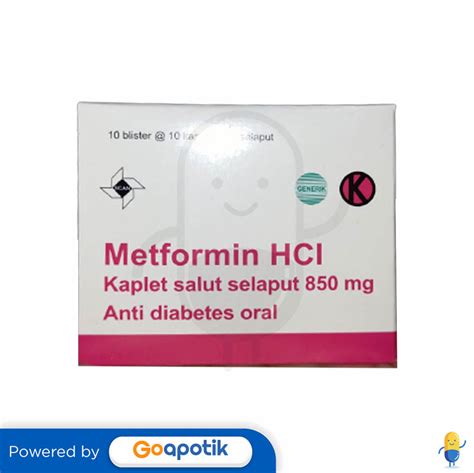 Metformin Hcl Tempo 850 Mg Box 100 Kaplet Kegunaan Efek Samping