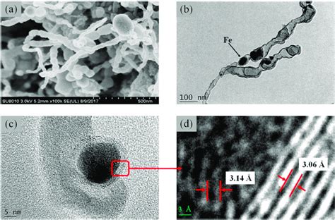 A Fe Sem B Fe Tem And C D Hrtem Images Of B N C Fe