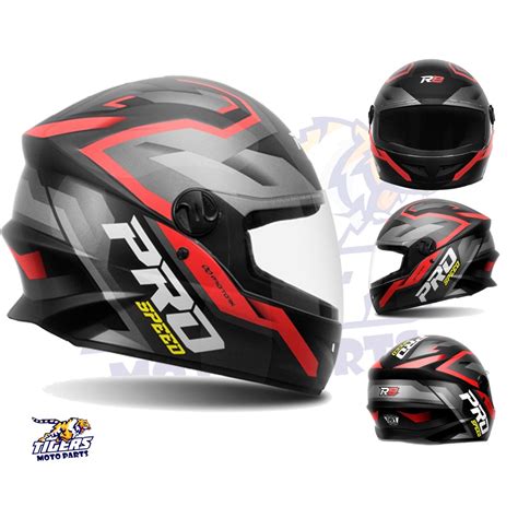 Capacete R Speed New Liberty Pro Tork Fechado Barato Moto Feminino