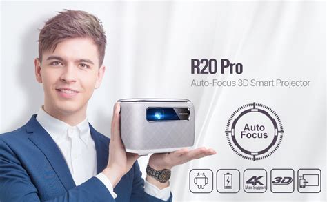 BYINTEK R20 Auto-focus Smart Portable Projector, Android Wireless ...