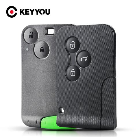 Keyyou Smart Card Remote Car Key Shell Case For Renault Clio Logan