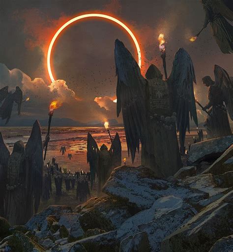 ArtStation Eclipse Alexey Egorov Fantasy Landscape Dark Fantasy