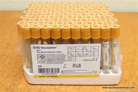 BD VACUTAINER SST PLUS BLOOD COLLECTION TUBES 367986 100 PACK EBay