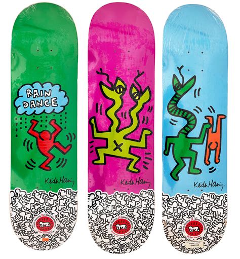 (after) Keith Haring - Keith Haring Skateboard Deck set of 3 works