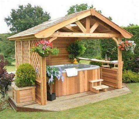 Clever Diy Hot Tub Gazebo Ideas For Winter Hot Tub Gazebo Backyard Gazebo Hot Tub Landscaping