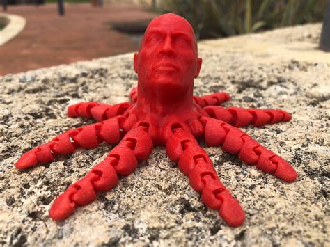 D Printed Roctopus Dwayne Johnson Fidget Toy Stress Etsy Australia