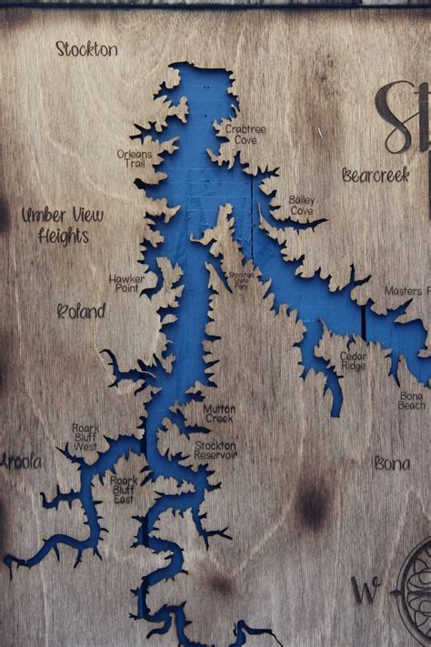 Rustic Stockton Lake Map - Etsy