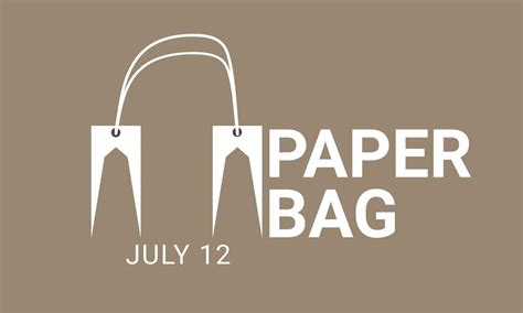 Paper Bag Day Background Banner Card Poster Template Vector