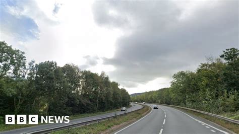 Stretch Of A40 Closed After Lorry Overturns Bbc News