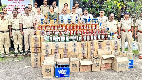 Excise Officials Seize Goa Liquor Worth 15 Lakh From Former Gram