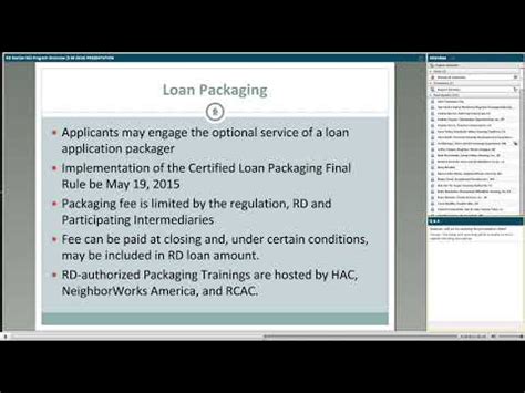 Usda Rd Section Direct Loan Program Overview And Updates Youtube