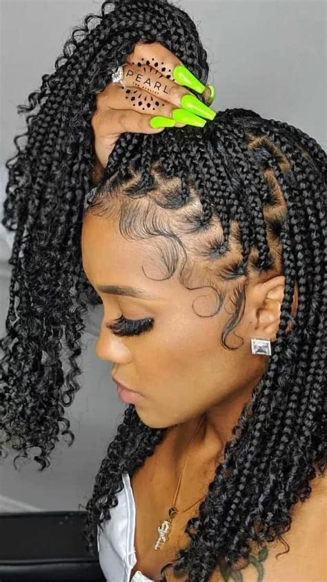 Knotless Bohemian Braids In 2022 Braids For Short Hair Box Braids