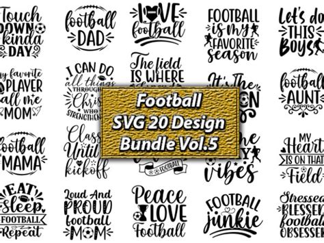 Football SVG Design Bundle Vol.5, Football t-shirt, Football design ...