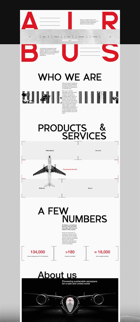 Airbus Corporate Website Redesign Behance