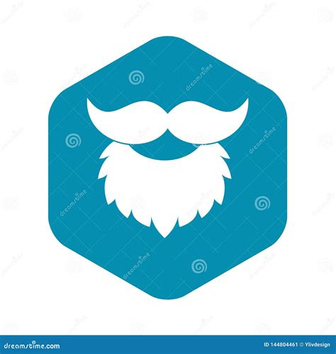 Icono De La Barba Y Del Bigote Estilo Simple Ilustraci N Del Vector