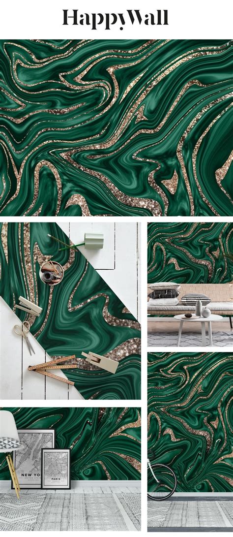 Emerald Green Marble Wallpaper