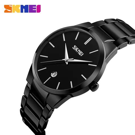 SKMEI Luxury Business Watches Mens Ultra Thin Quartz Wristwatches 5Bar