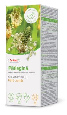 Dr Max Sirop Cu Patlagina Fara Zahar 245ml Dr Max Farmacie