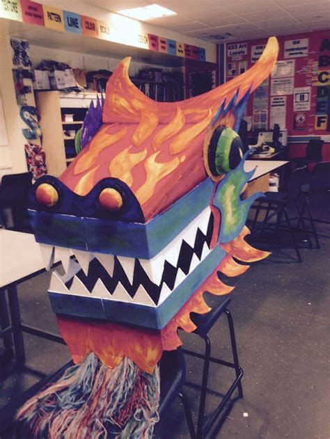 Cardboard dragon by HF school | Chinese new year dragon, Dragon crafts ...